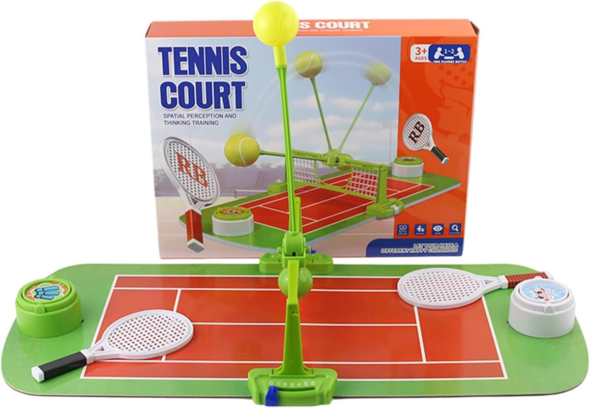 Mini Tafel Tennis Set - Indoor Outdoor Spel - Familie Activiteit - Draagbaar Interactief Speelgoed - 58 x 29 cm