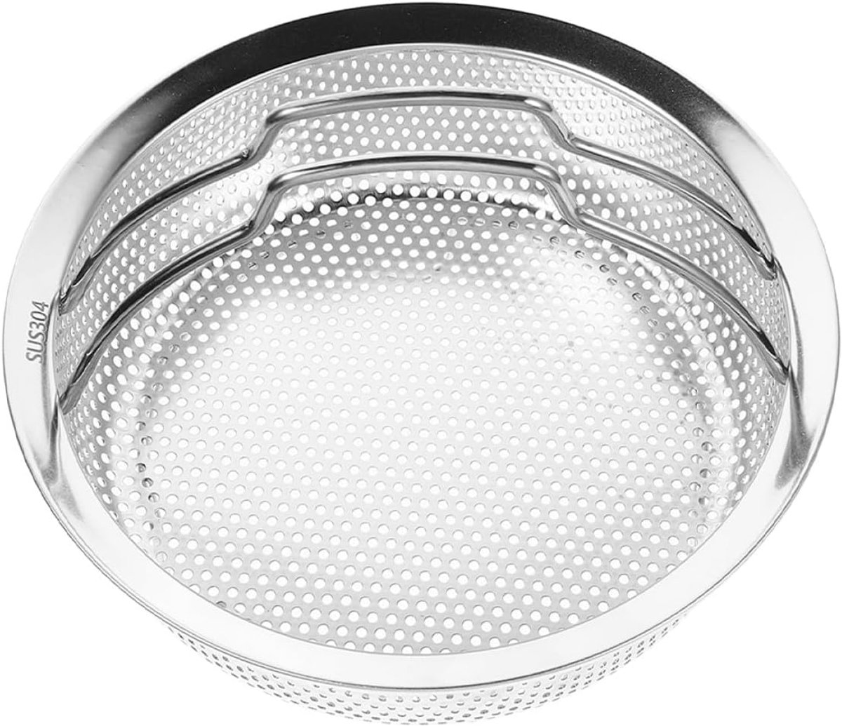 Rvs Stoommand Keuken Zeef Fruit Groenten Wassen Versterkte Stevige Constructie 22 x 22 x 8.6 cm