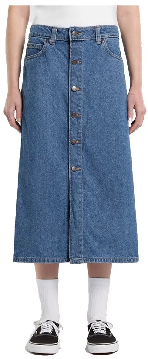 Dickies Midi Spijkerrok XS Vrouw Blauw