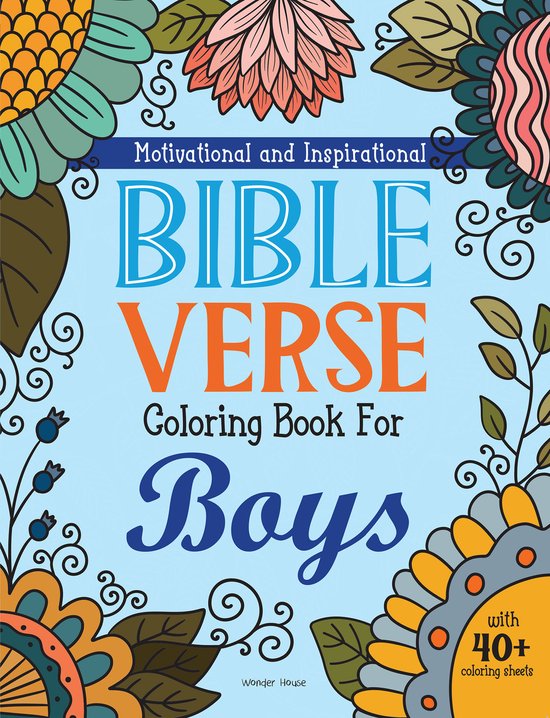 Motivational and Inspirational Bible Verses Coloring Book For Boys