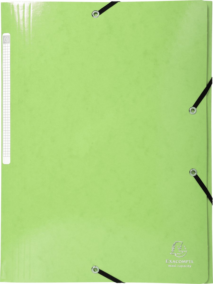 Exacompta 25x IDERAMA® Elastomap 3 kleppen Maxi Capacity 425gm2 A4 - Anijsgroen - 55823E