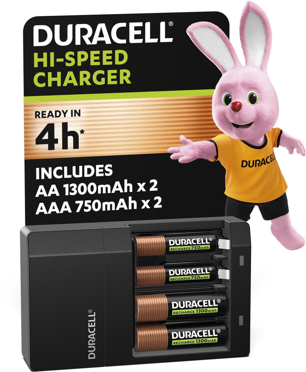 Bol.com Duracell 4 uur batterij oplader - 1 stuk aanbieding