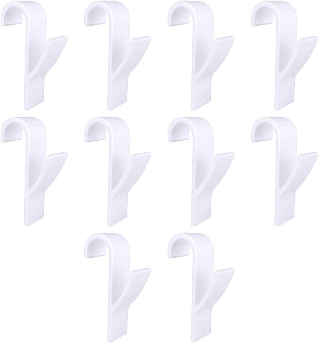 10pcs witte plastic handdoek haken, keuken verwarmde rail badkamer radiator handdoek hange