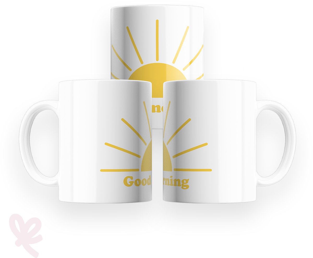 Keramische mok 320 ml Goodmorning- Cadeau Verjaardag - 320ml mok GIVIO