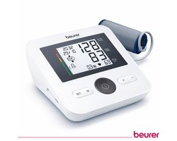 Beurer BM 27+ Bloeddrukmeter bovenarm – Netstroom & batterij – Aanbevolen door Hartstichting – Onregelmatige hartslag – Risico-indicator – Manchet-aanbreng controle – Manchet 22-42 cm – Klinisch gevalideerd – Digitale Bloeddrukpas – 5 Jaar garantie
