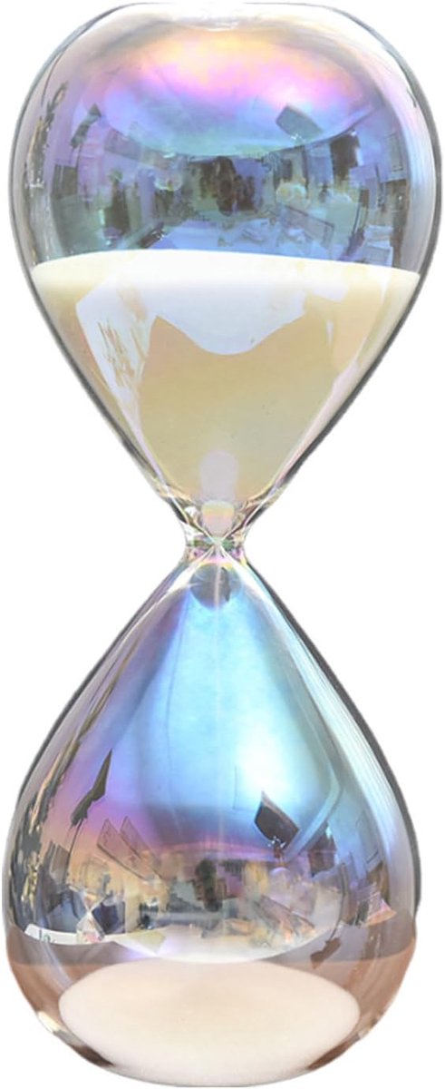 Zandloper Zandtimer - Zandklok Glas - Thuis Kantoordecoratie - Antiek Design - 15 Minuten - Transparant