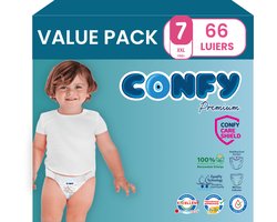 Confy Premium - Luiers Maat 7 (17+kg) - 66 Luiers - Value Pack