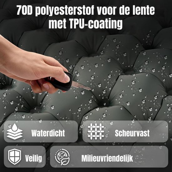 SAVI® Luchtbed met Ingebouwde Pomp - Luchtbed met Pomp - Luchtbed - 8cm Dik - Groen - ‎200cm x 70cm x 10cm van Merkloos — afbeelding 2