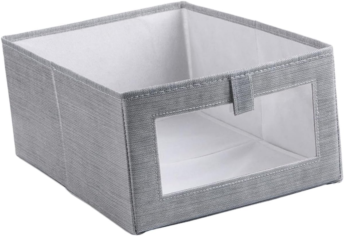 Opbergdozen Organizer - Opbergbakken - Ruimte Besparen - Opvouwbaar Ontwerp - 40x40x1 cm - Grijs