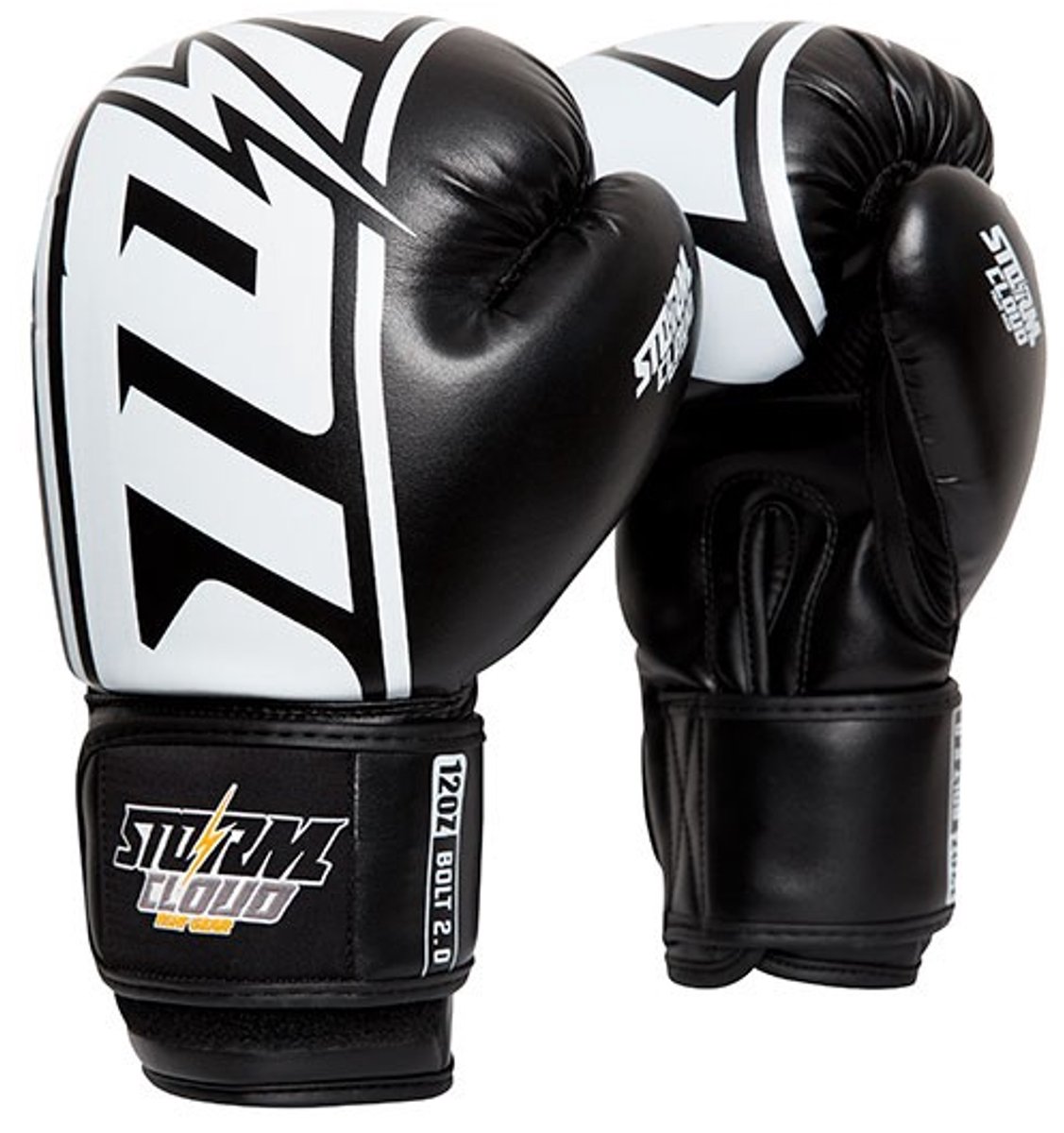 StormCloud Bolt 2.0 - Bokshandschoenen - Zwart/Wit - 16oz - Skintex