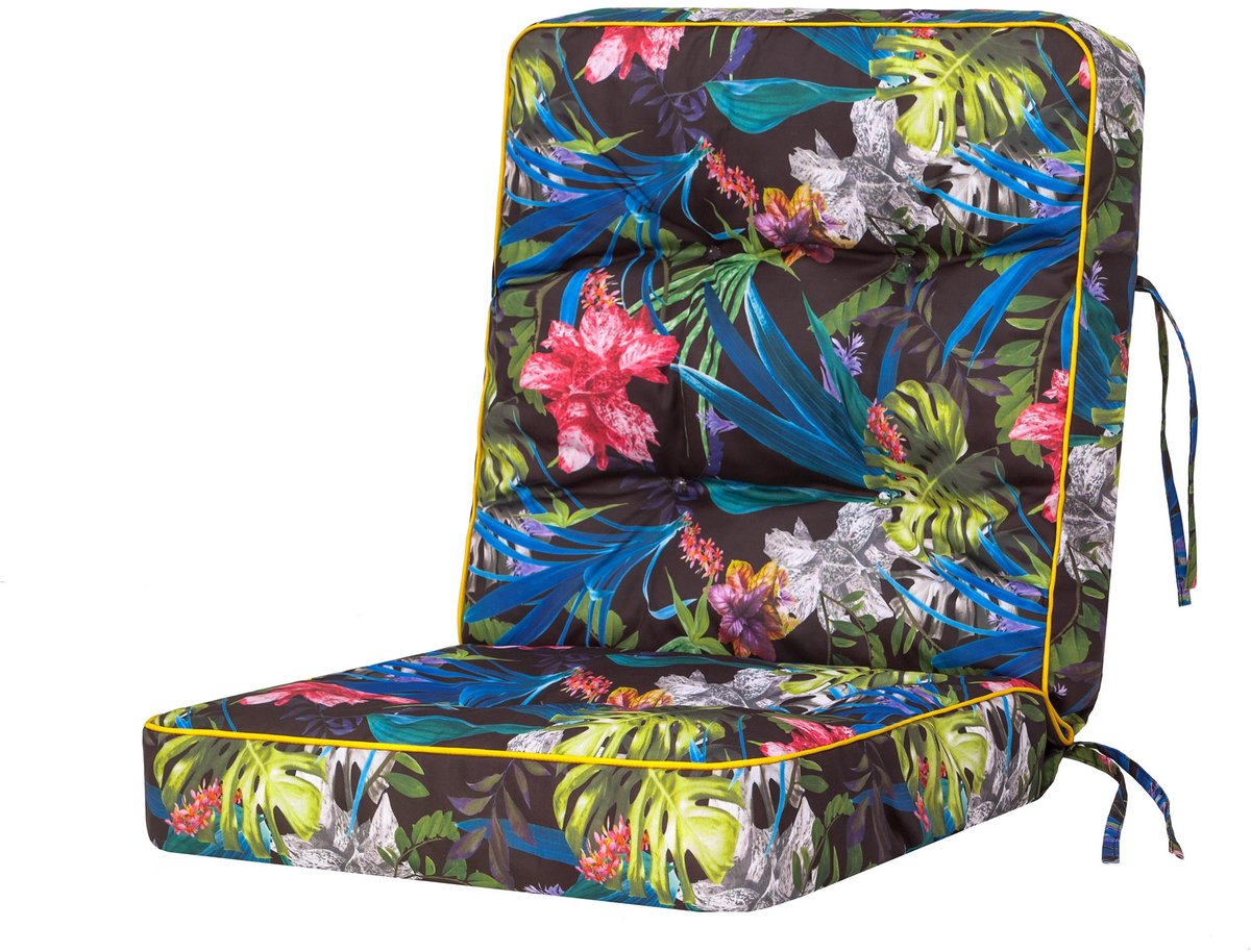 Hobbygarden Tuinkussen Venus Print3D Kleurige Bladeren 50x110cm - Waterafstotend - UV bestendig - Geschikt voor tuinstoelen en Tuinbanken