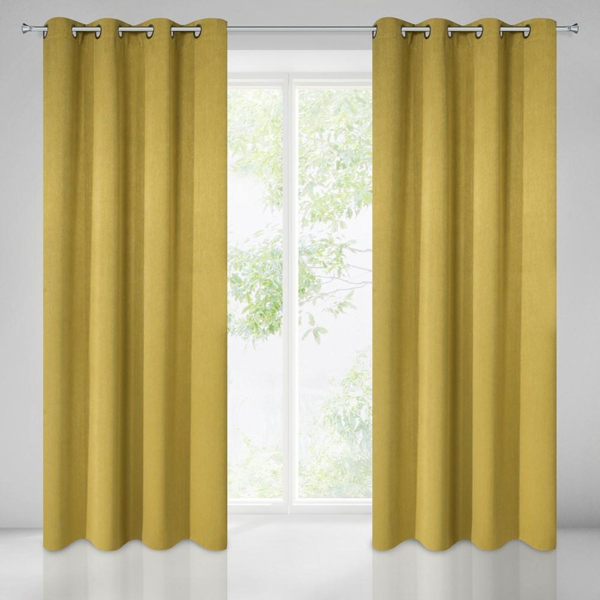 Eurofirany Rossie - Gordijn - 135x250 - Grubsere Stof - Musztardowe