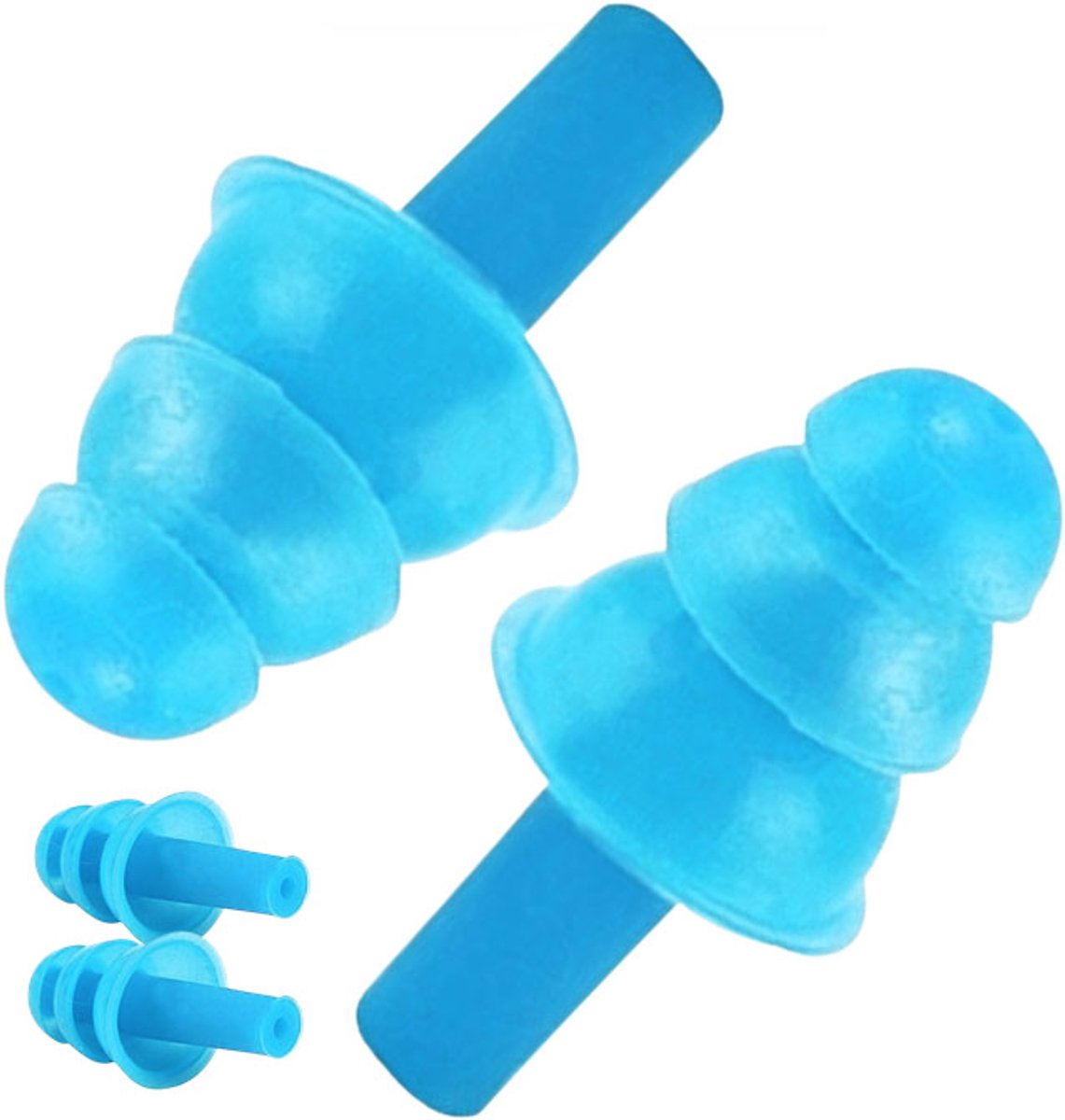 VIVO Aqua Series - Oordoppen Zwemmen - Zacht Siliconen - Comfortabele Grip - Lichtblauw
