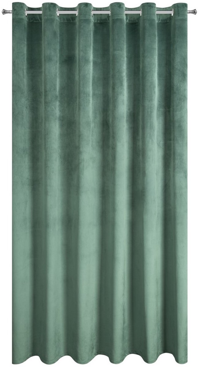 Eurofirany Melanie Serie - Velours Gordijn - 215x250cm - Donkergroen - Klaar op Oogringen