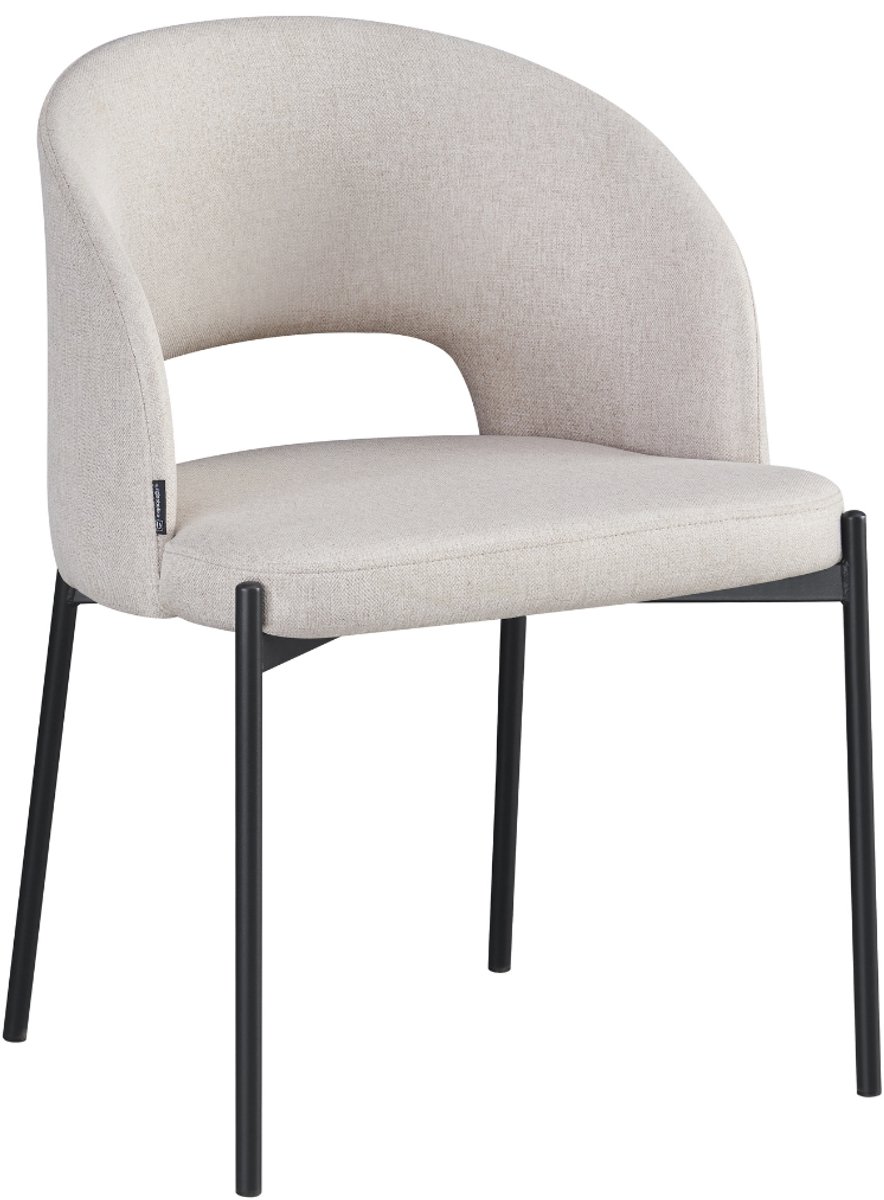 ExitoDesign SIENA - Eetkamerstoel - Tapijt - Beige - Stalen Frame