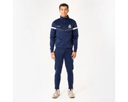 Real Madrid Trainingspak Heren - Vest + Trainingsbroek - Officiële Fanmerchandise - Blauw/Wit - Maat S t/m XXL
