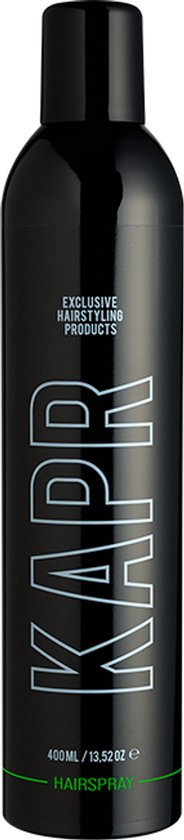 KAPR Haarlak 400ml – Haarlak Mannen – Sterke Hold – Sneldrogende Finishing Spray – Lichte Glans – Voor Alle Haartypes