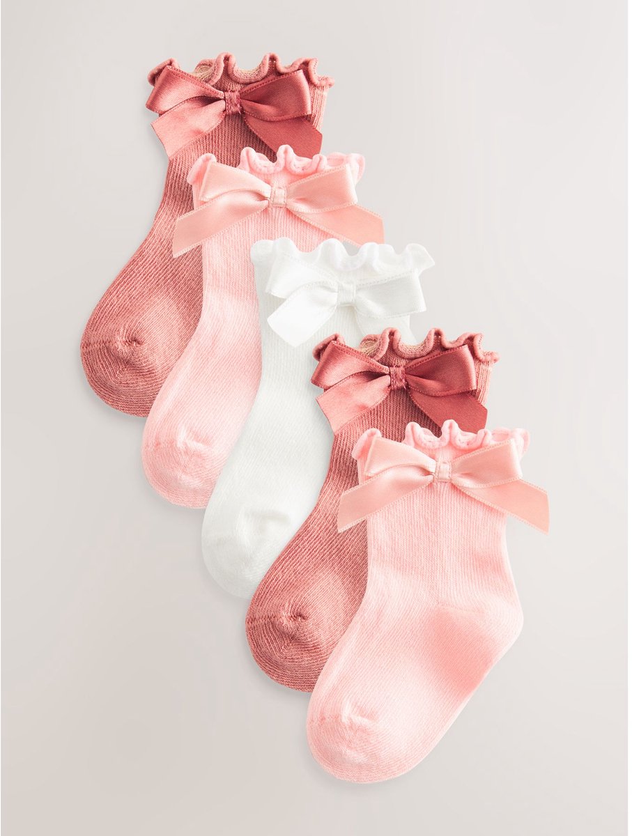 Next Verpakking van 5 paar babysokken met strik