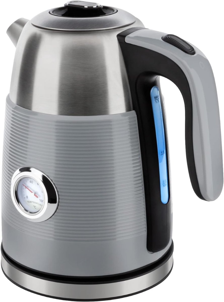 RWB® Waterkoker Retro - Retro Waterkoker - Waterkoker - Grijs - 21 x 18 x 24 cm