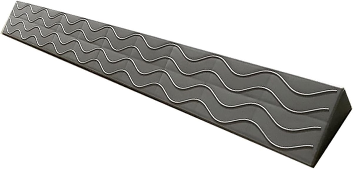 Rolstoel oprijplaat - Drempelhulp - Gemakkelijke toegang - Solide constructie - 1-7.5 cm hoogte - Grijs geel rood