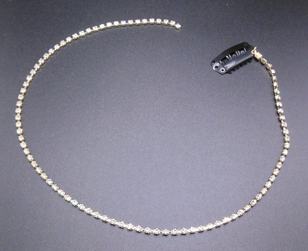 Festival/Ibiza haarclip met hanger goud+strass