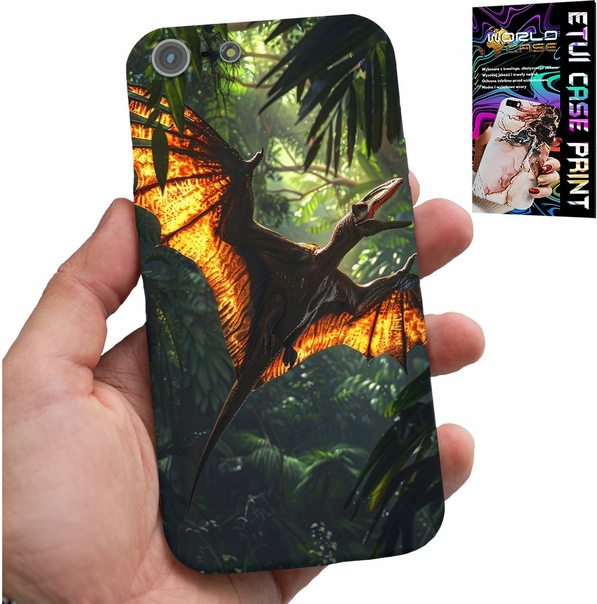 HOESJE VOOR IPHONE 5 / 5S / 5C - DINO DINOSAURUS PTERODACTYL ACHTERKANT