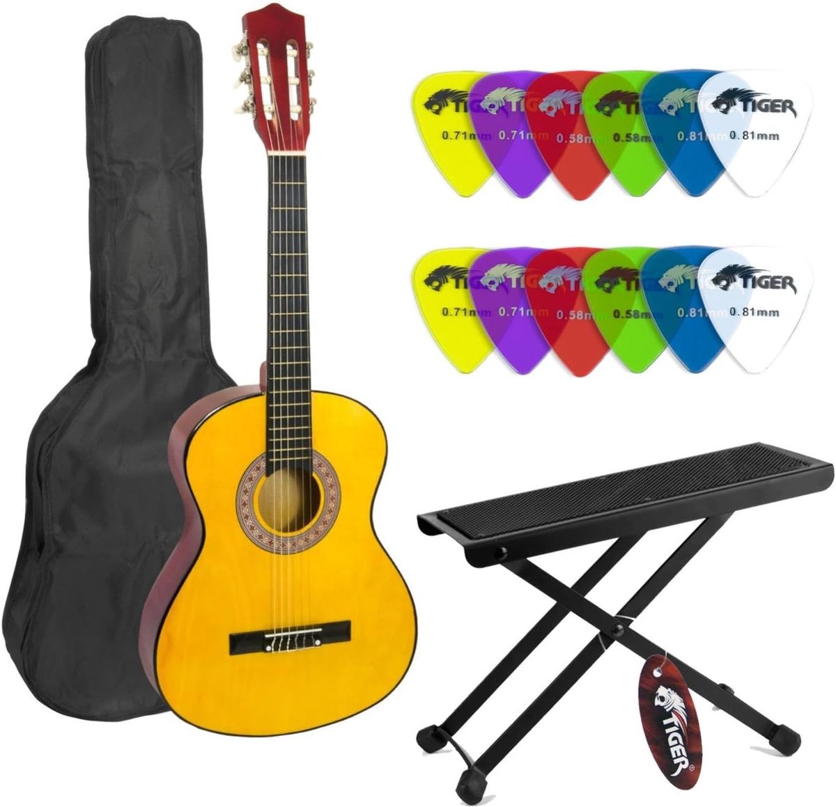 Klassieke Gitaar - Studi Gitaar - Muziek Leren - Compleet Starterspakket - 1/4 Maat - Natuurlijk