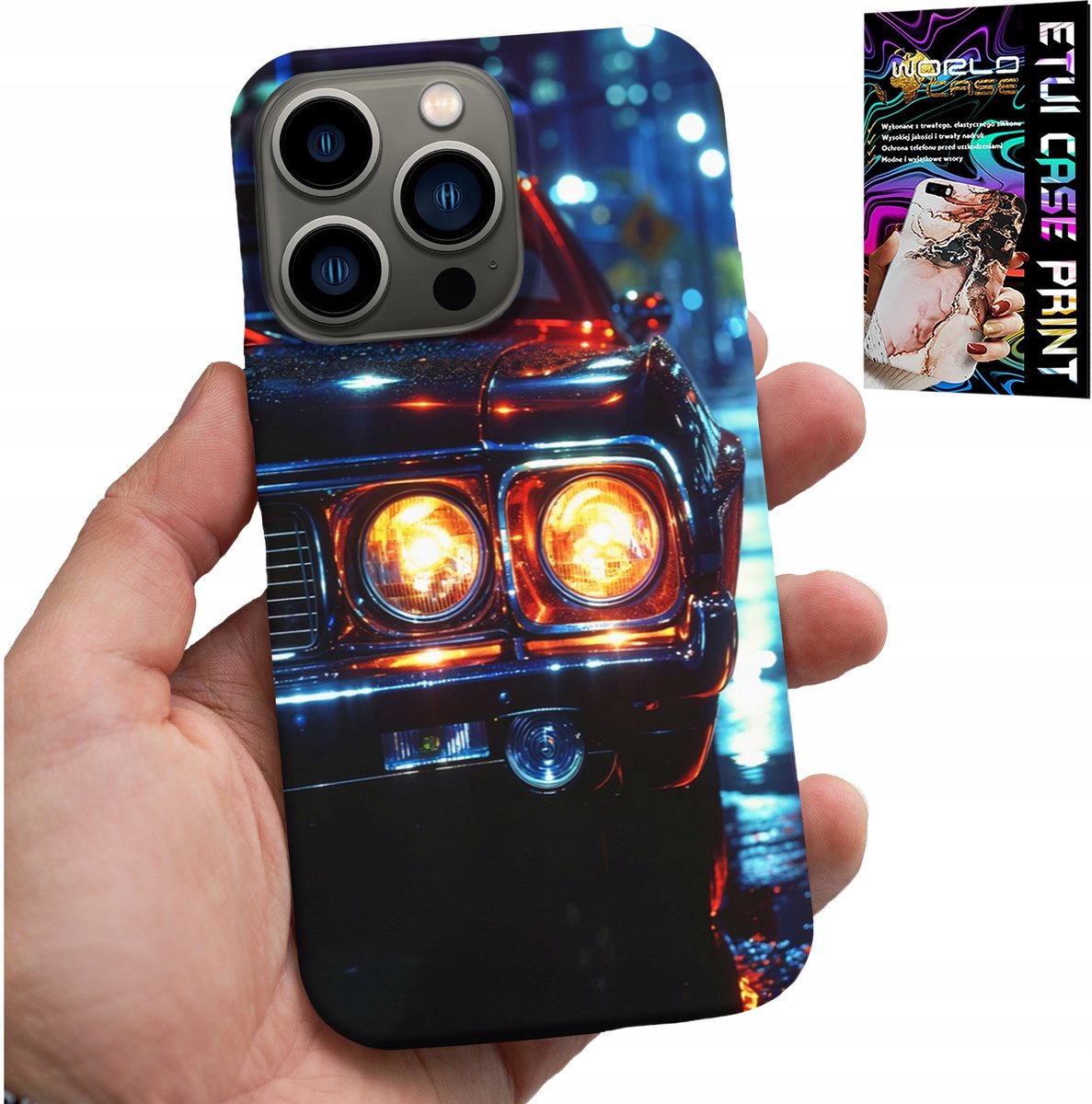 iPhone 14 Pro hoesje - Klassieke auto's, klassieke voertuigen, patronen