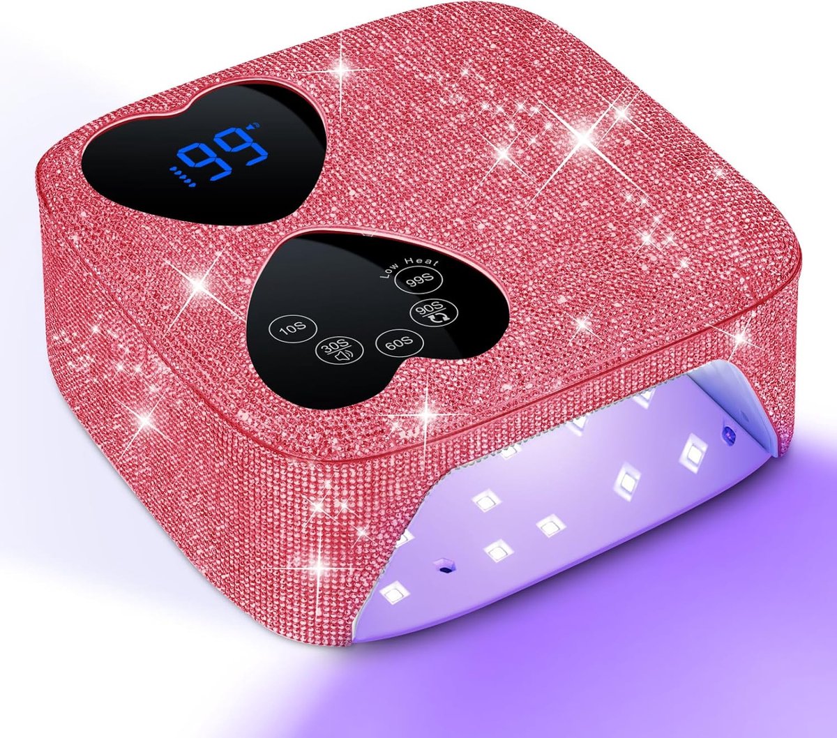 Nagel UV Lamp - Gel Uitharder - Nagels Drogen - Draadloos Oplaadbaar - 5 Timers - Roze