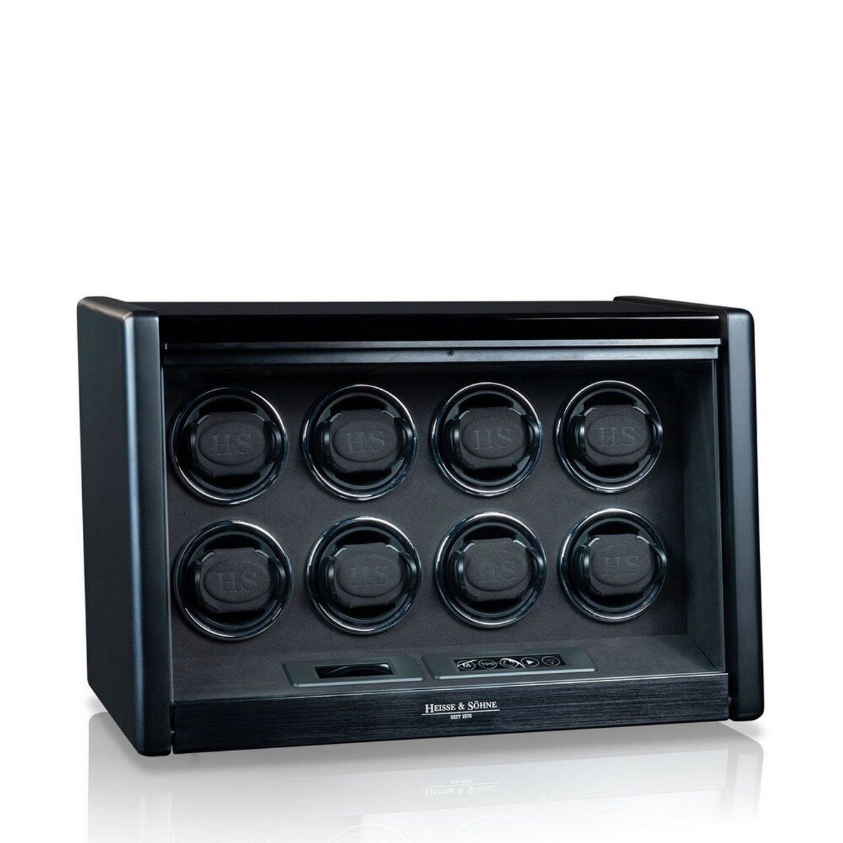 Heisse Söhne - 70019-222.11 - Horlogeopwinder - voor 8 horloges - Madrid 8 - Zwart hoogglans