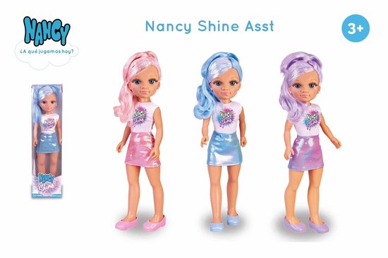 Pinypon modepop Nancy Shine 45cm roze pop met glanzend haar. — afbeelding 5