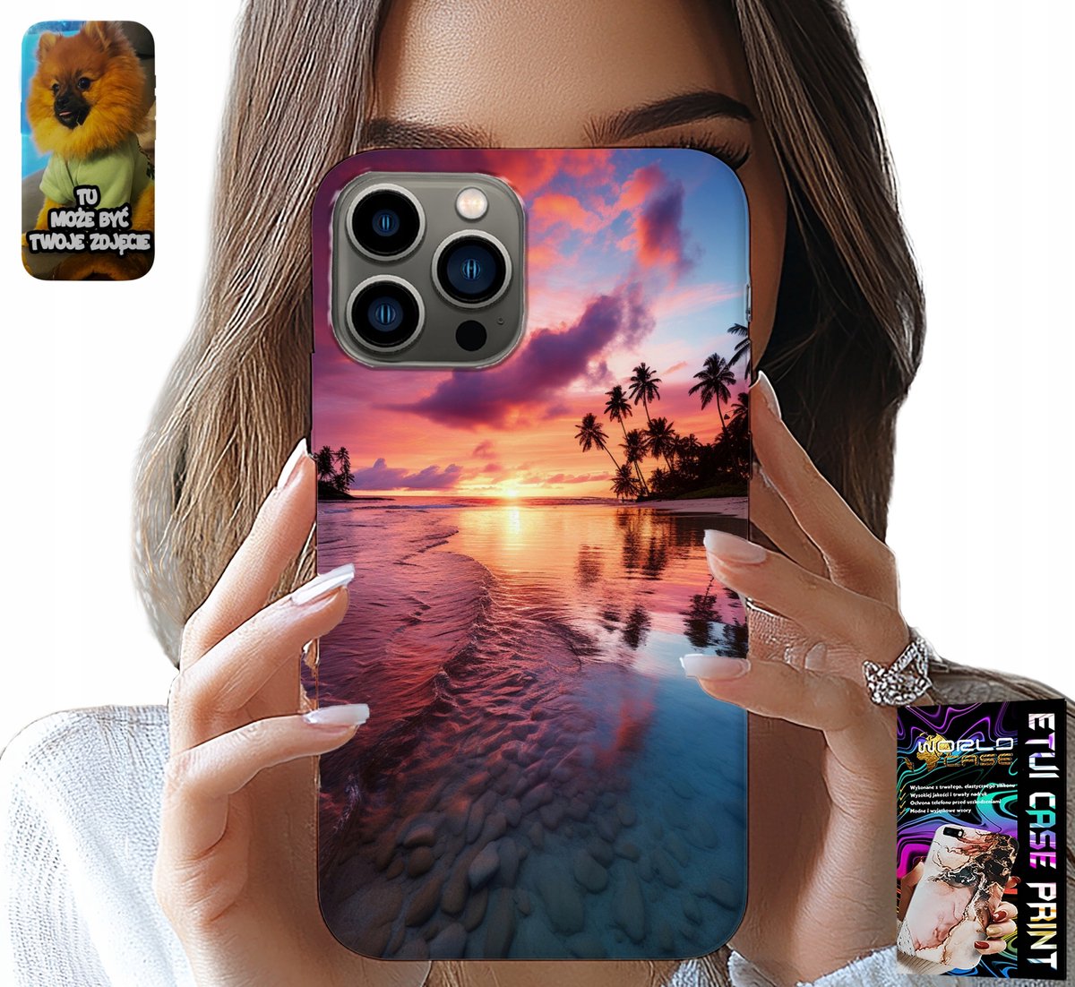 HOESJE VOOR IPHONE 13 PRO - STRANDVAKANTIE-EILAND PRACHTIG UITZICHT + GLAS