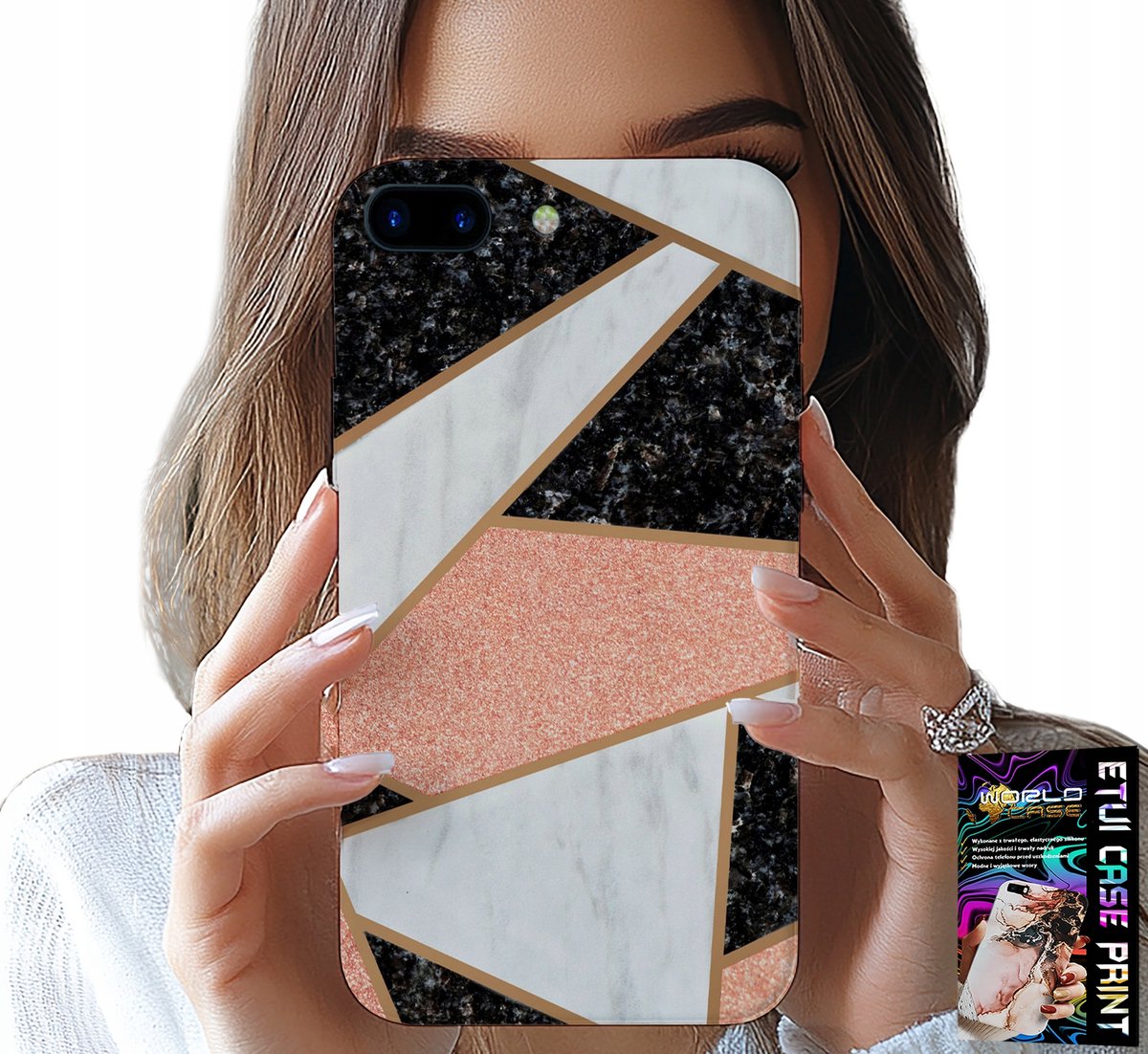 iPhone hoesje (7 Plus) - Elegant en modieus design, inclusief hoesje en glas