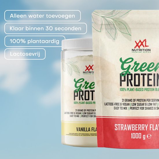 XXL Nutrition - Green Protein - Vegan Eiwitpoeder - Banaan- 450 gram van XXL Nutrition — afbeelding 4