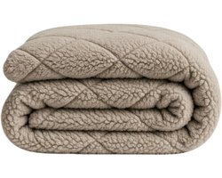 Y-NOT - Teddy Dekbed Taupe/Grey 140x200 - Dekbed Zonder Overtrek - Wasbaar Dekbed - Hoesloos dekbed - Dekbed met vaste overtrek - 30 dagen proefslapen