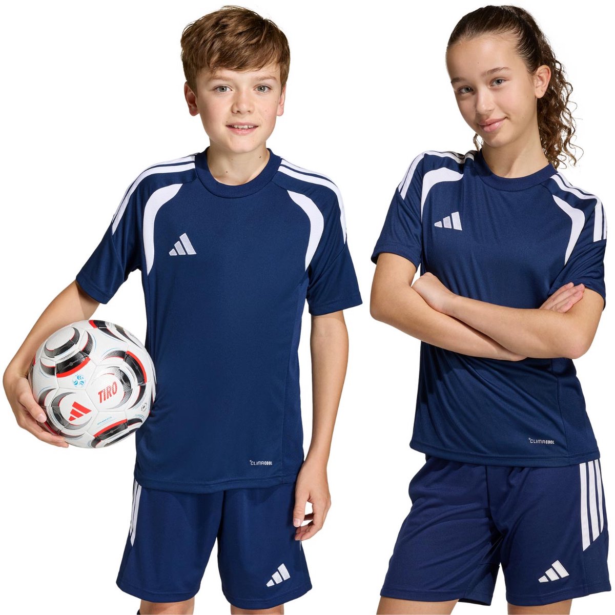 adidas T-shirt Kinderen Tiro 26 League Jersey Donkerblauw-Wit - Maat 164cm