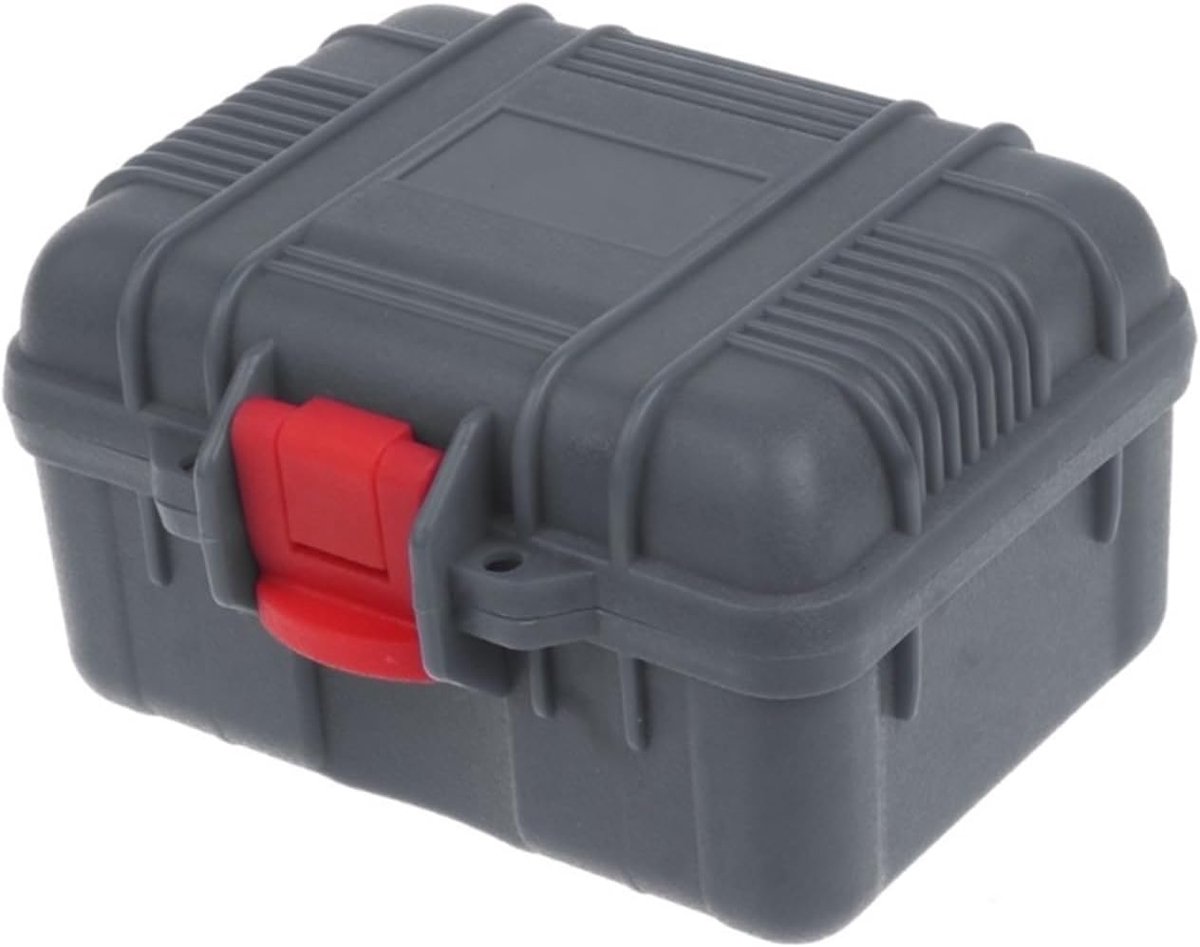 Horlogedoos Opbergkoffer - Horlogehouder Organizer - Veilige Opslag - Schokbestendig ABS Materiaal - 12 x 10 x 7 cm - Grijs