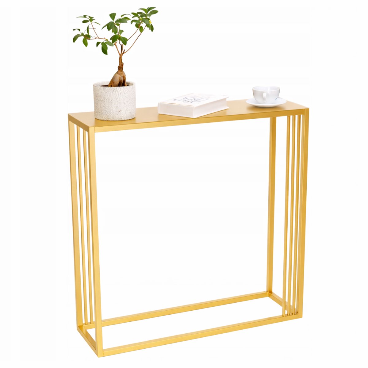 Anwicar Consoletafel Loft - Gold 80x20,5x10 cm - Side Table Achter de Bak - Console Tafel