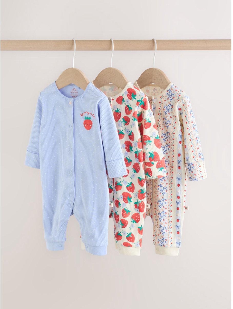 Next Baby aardbeien Pyjama 3 pack
