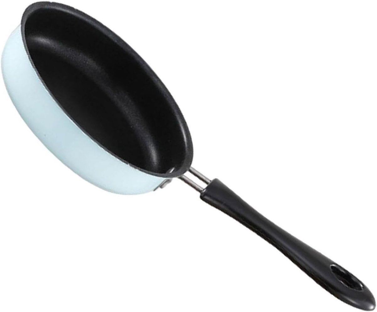 Pannenkoekenpan met anti-aanbaklaag Omeletpan Mini Grill Ontbijt Eieren Bakken Snel Verwarming Gelijkmatig 12.5 cm Diameter Blauw