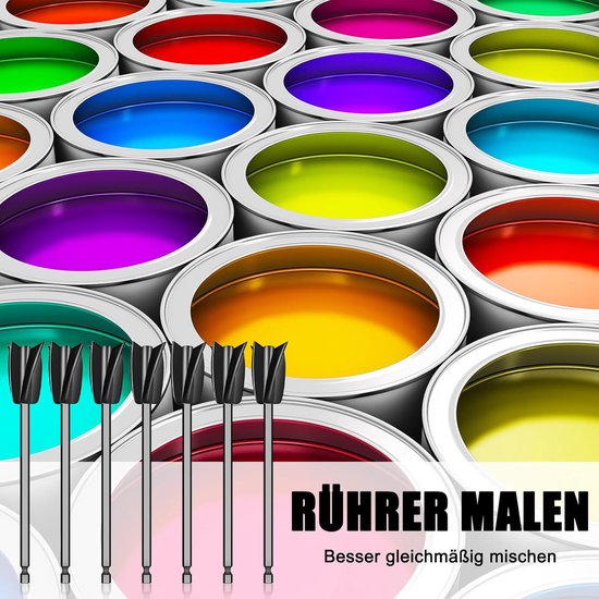 Epoxy Mengopzetstukken - Mixer Peddels - Hars Kleuren Mengen - Spiraal 4 Bladen Design - 16.5 cm Lengte - Zwart van Merkloos — afbeelding 2