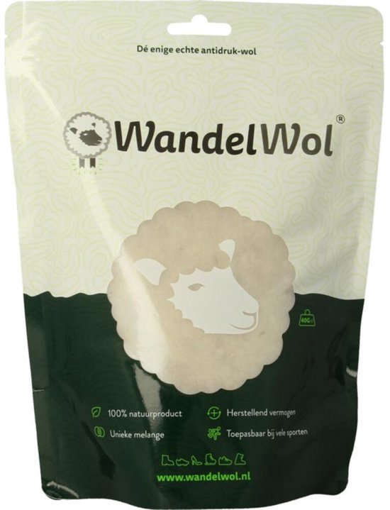 WandelWol 40 gram antidruk-wol - 100% unieke melange - rijk aan lanoline