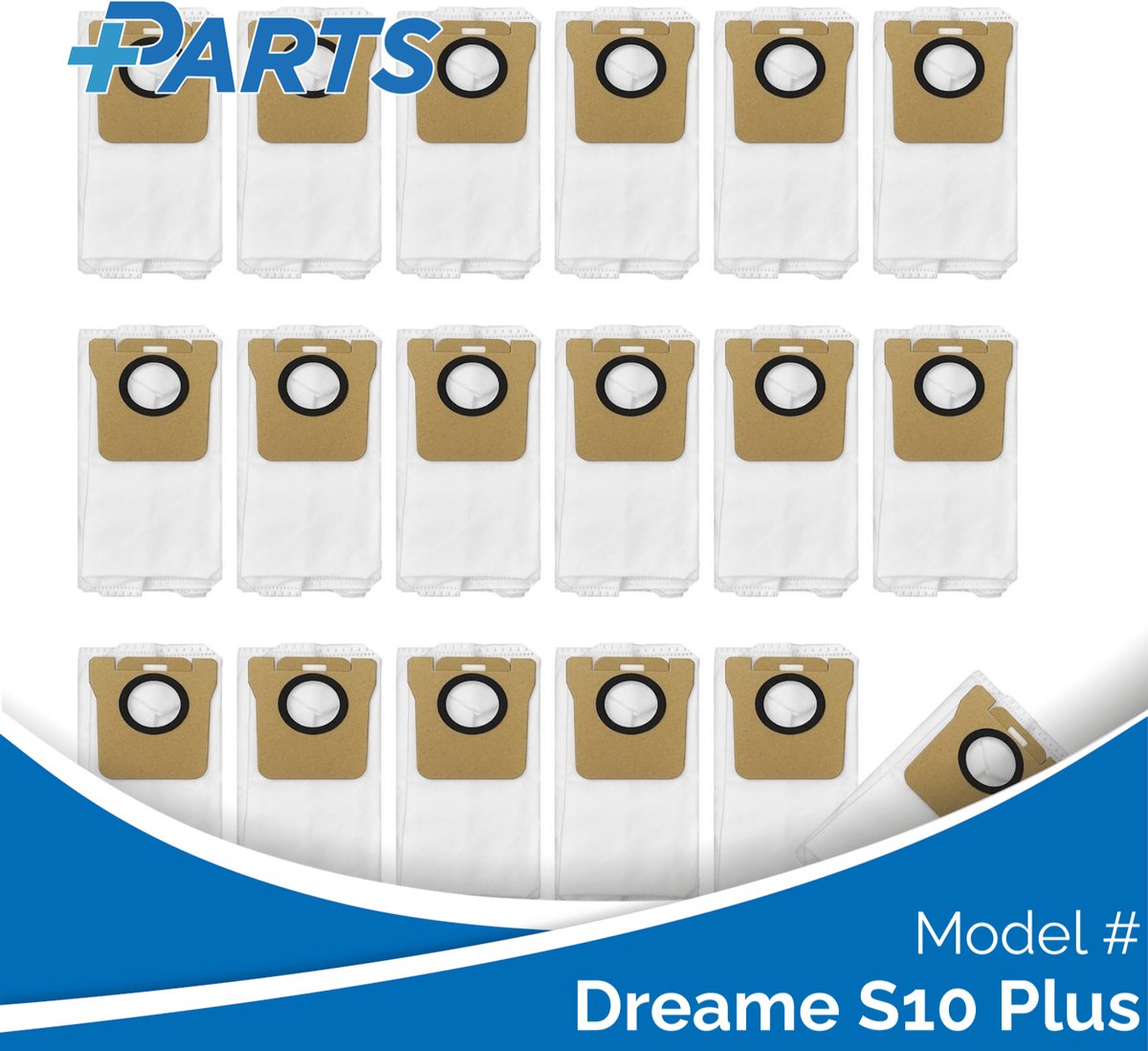 Dreame S10 Plus Stofzakken (18 Stuks, Plus.Parts® alternatief voor RDB3)