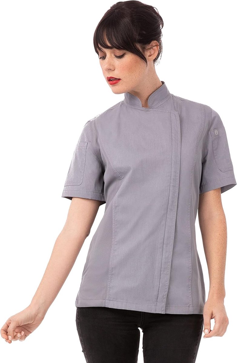 Dames Kokjas - Keuken Kleding - Professioneel Werken - Ademend Comfort - 37x27x6 cm - Grijs