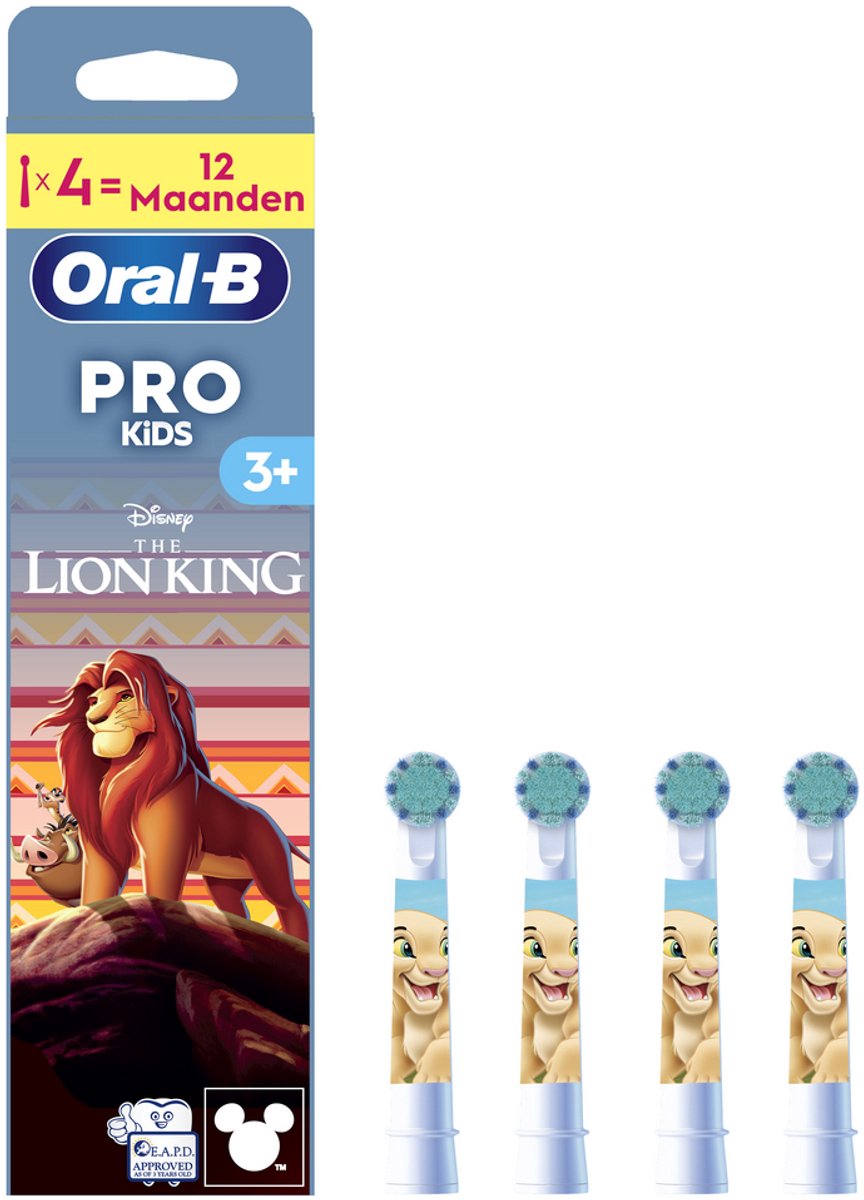 Oral-b Kids Lion King 4 Stuks Opzetborstels Wit