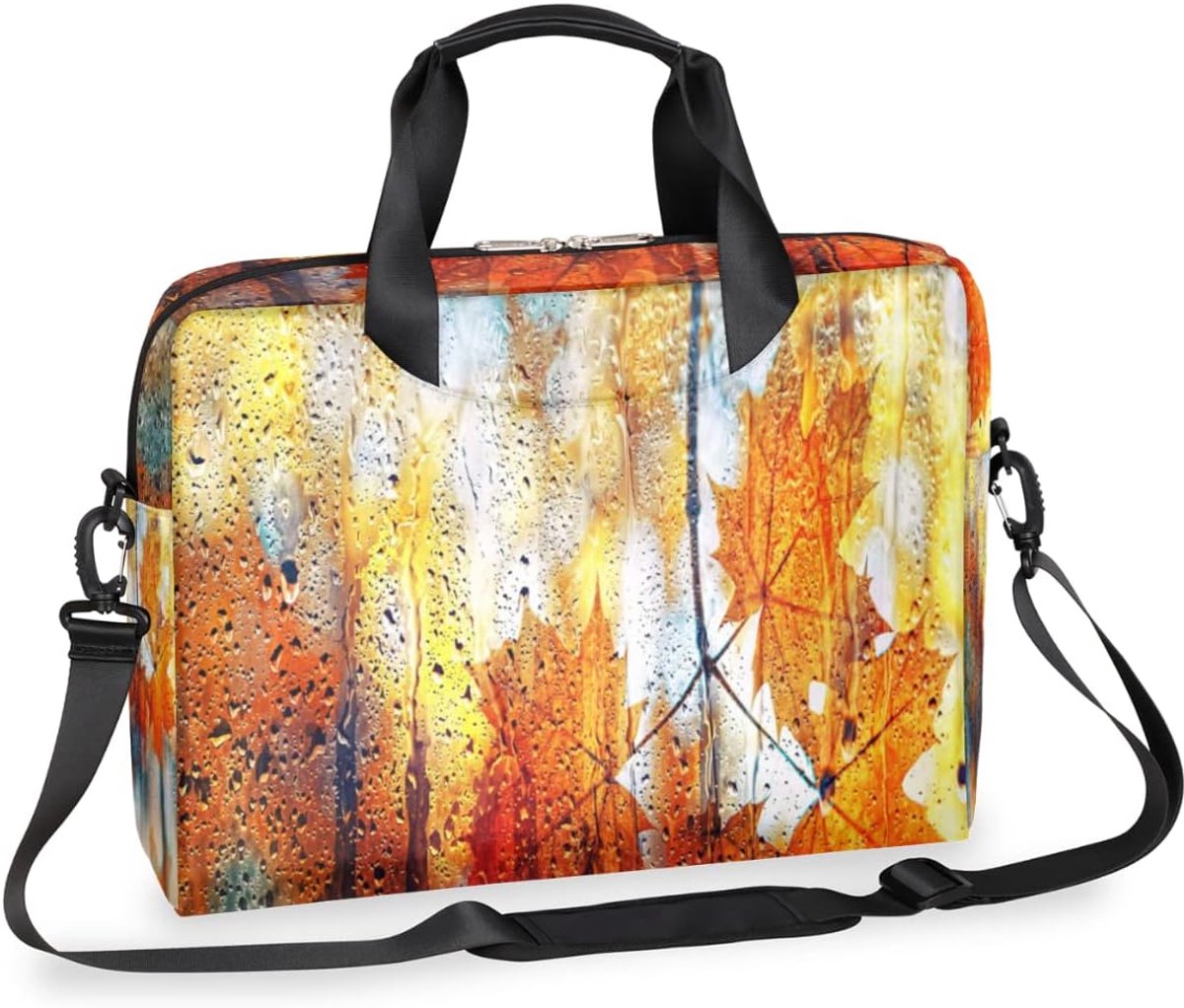 Laptop Tas - Laptoptas Schouder - Veilig Vervoer - Art Design Print - 13-16 Inch - Herfst Bladeren