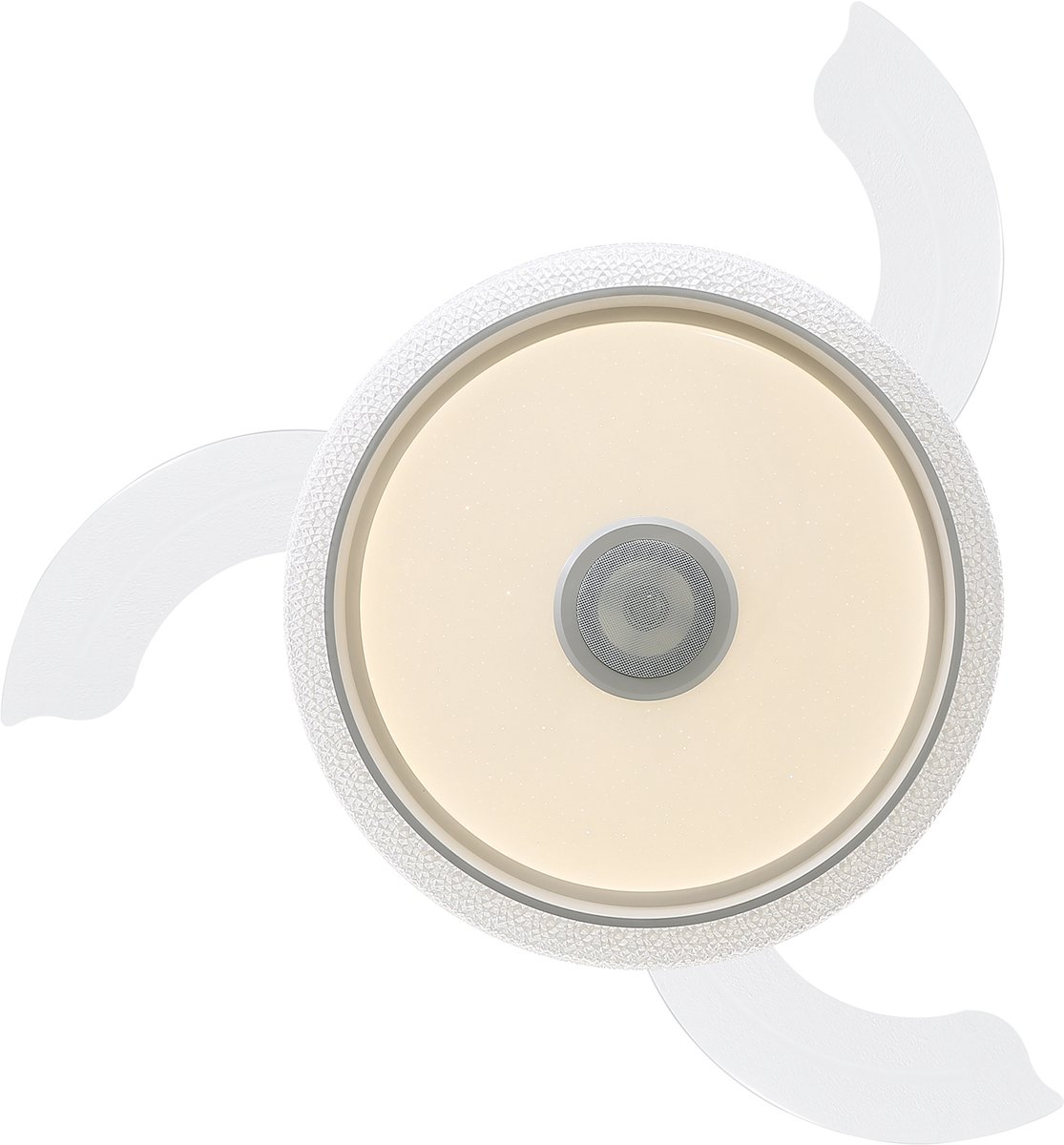 LED-verlichting - Instelbare lichtkleur - Plafondlamp met ventilator en verlichting - 42-inch plafondventilator met verlichting – uitgerust met 32W meerkleurige LED's (3 kleurtemperaturen + RGB) – 3 ABS-ventilatorbladen en DC-motor