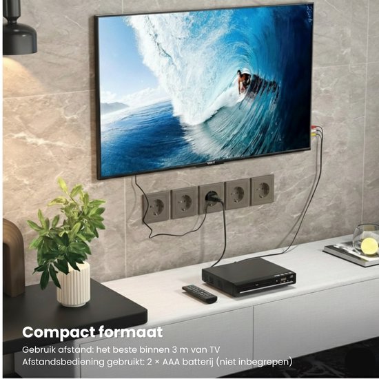 Vizual DVD Speler met HDMI - 3 stuks - Simpele bediening - Full HD 1080P - Regiovrij - USB - Inclusief Afstandsbediening - CD & DVD Speler — afbeelding 4