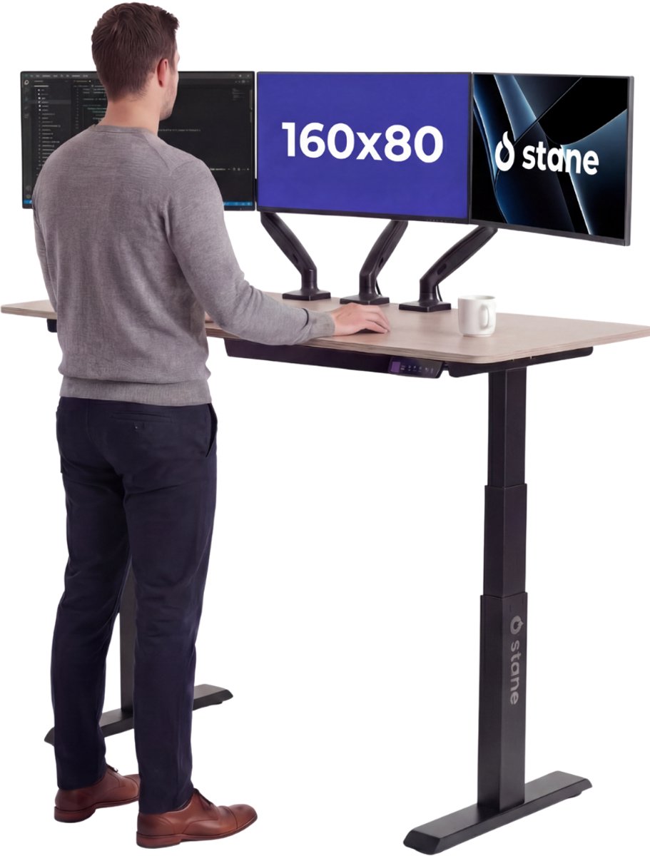 Stane Zit Sta Bureau Elektrisch Verstelbaar - 4 Geheugen Standen