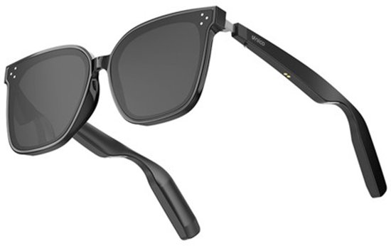 Bluetooth Audio Zonnebril - Urban Design - Draadloze Muziek & Bellen - UV400 Bescherming - Open-Ear Audio - Smart Glasses voor Wandelen & Autorijden - Zwart van Merkloos — afbeelding 2